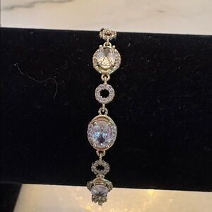 New Bracelet 14k gold plated with Crystal Stones Adjustable Size #G7